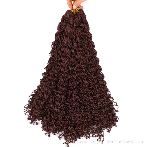 Colorful Braiding Hair Extension Zizi Braids Synthetic Hair 22 inch Curly Straight Micro Braids